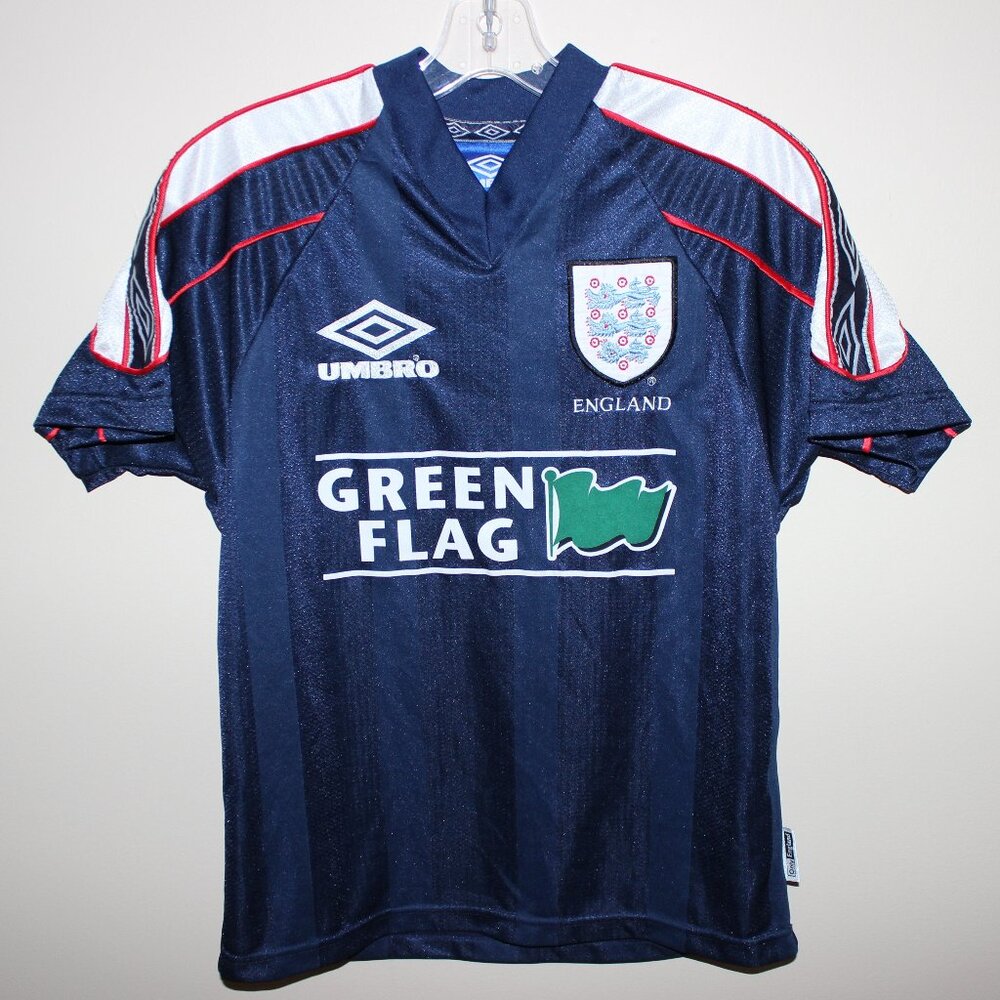 3/$188❤️mint ENGLAND 1998-2000 training shirt Umbro jersey Boys 12-13yr 158cm